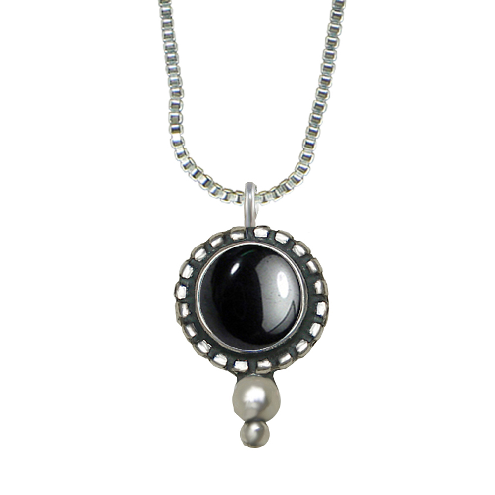 Sterling Silver Little Hematite Pendant Necklace